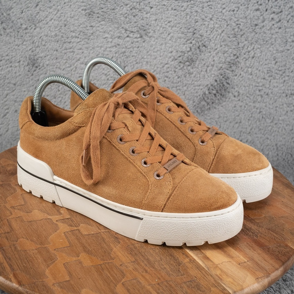 J/Slides NYC Eve Sneakers Street-Chic Low Profile Leather Suede Lace Up Size 8